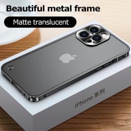 Metal Phone Case For IPhone 12 13 14 15 16 17 Pro Max Cover 16Plus Magnetic Aluminum Frame Phone Shell For IPHON 16 17 Pro Max
