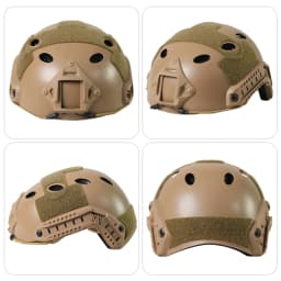 BOOIU Tactical Helmet Fast PJ Airsoft Helmet with Goggles ABS CS Riding Shooting Helmets Outdoor Sports Head Protection Gear