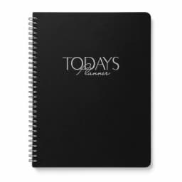 1PC Undated Today's Planner 10x7.3in Spiral Daily Weekly Schedule Notebook, To Do List Time Management Journal