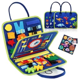 Busy Board Montessori Toys Gifts, Sensory Toys,Educational Travel Toys, Preschool Activities for Learning Fine Motor Skills