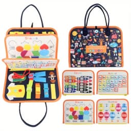 Busy Board Montessori Toys Gifts, Sensory Toys,Educational Travel Toys, Preschool Activities for Learning Fine Motor Skills