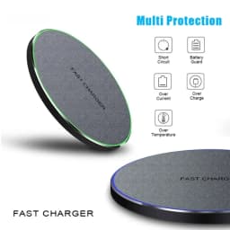 Ultra-Thin Fast Wireless Charger Pad for Samsung Galaxy S25  iPhone 17 16 15 14 13 Pro Max Wireless Induction Charging Station
