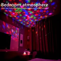 Colorful LED Starry Sky Projector Galaxy Light Magic Ball Moon Star Night Light Bedroom Atmosphere Lamp For Home Decoration