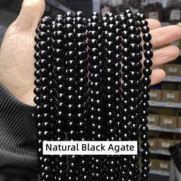 Wholesale Natural Stone Amethyst Obsidian Bead Round Loose Spacer For Jewelry Making Bracelet Necklace Accessory 4 6 8 10 12mm
