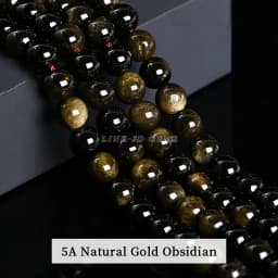 Wholesale Natural Stone Amethyst Obsidian Bead Round Loose Spacer For Jewelry Making Bracelet Necklace Accessory 4 6 8 10 12mm