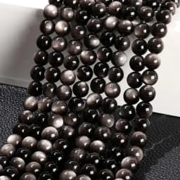 Wholesale Natural Stone Amethyst Obsidian Bead Round Loose Spacer For Jewelry Making Bracelet Necklace Accessory 4 6 8 10 12mm