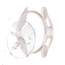 Glass+Case for Samsung Galaxy Watch 7 40mm/44mm Screen Protector Tempered Glass&Hard PC Protective Bumper Cover Accessories Set