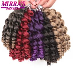 Wand Curl Crochet Hair 10 Inch Jamaican Bounce Synthetic Crochet Hair African Curly Crochet Braiding Hair Extensions for Women