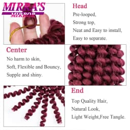 Wand Curl Crochet Hair 10 Inch Jamaican Bounce Synthetic Crochet Hair African Curly Crochet Braiding Hair Extensions for Women