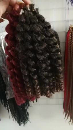 Wand Curl Crochet Hair 10 Inch Jamaican Bounce Synthetic Crochet Hair African Curly Crochet Braiding Hair Extensions for Women