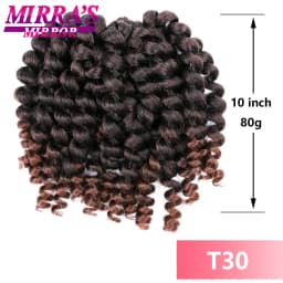 Wand Curl Crochet Hair 10 Inch Jamaican Bounce Synthetic Crochet Hair African Curly Crochet Braiding Hair Extensions for Women