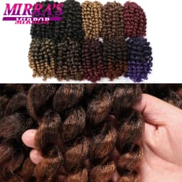 Wand Curl Crochet Hair 10 Inch Jamaican Bounce Synthetic Crochet Hair African Curly Crochet Braiding Hair Extensions for Women
