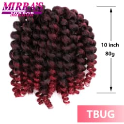 Wand Curl Crochet Hair 10 Inch Jamaican Bounce Synthetic Crochet Hair African Curly Crochet Braiding Hair Extensions for Women