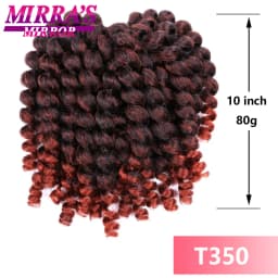 Wand Curl Crochet Hair 10 Inch Jamaican Bounce Synthetic Crochet Hair African Curly Crochet Braiding Hair Extensions for Women