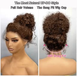 Invisi Strap 360 Full Hd Lace Frontal Wig 250 Density Chocolate Brown 30 Inch Deep Wave Lace Front Wig Glueless Wig Human Hair