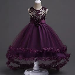 Girls Princess Embroidery Baby Flower Wedding Christmas Party Tutu Dress Teenager Children Kids Elegant Vestidos for 3-15Years