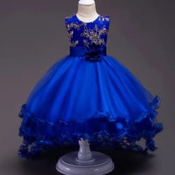 Girls Princess Embroidery Baby Flower Wedding Christmas Party Tutu Dress Teenager Children Kids Elegant Vestidos for 3-15Years