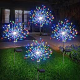 1/2/4Pcs Solar LED Firework Fairy Light Outdoor Garden Decoration Lawn Pathway Light For Patio Yard Party Christmas Wedding