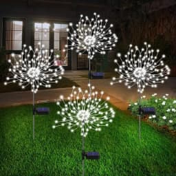 1/2/4Pcs Solar LED Firework Fairy Light Outdoor Garden Decoration Lawn Pathway Light For Patio Yard Party Christmas Wedding