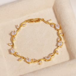 BenS 19cm Tulip women Bracelet Brass Cube Zircon Flower men Bracelet copper gold plated Fashion party Jewelry wholesale N17