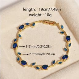 BenS 19cm Tulip women Bracelet Brass Cube Zircon Flower men Bracelet copper gold plated Fashion party Jewelry wholesale N17