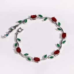 BenS 19cm Tulip women Bracelet Brass Cube Zircon Flower men Bracelet copper gold plated Fashion party Jewelry wholesale N17