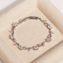 BenS 19cm Tulip women Bracelet Brass Cube Zircon Flower men Bracelet copper gold plated Fashion party Jewelry wholesale N17