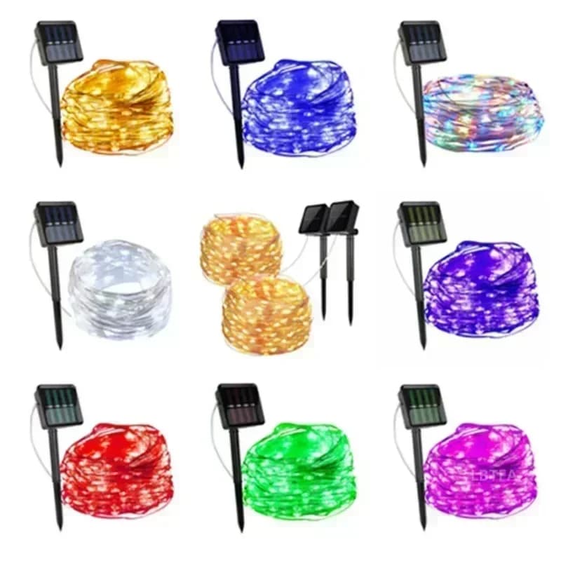 Solar LED Fairy Light Outdoor 7M/12M/22M/32M Waterproof Garland String Lights Christmas Party Garden Decor Solar Lamp