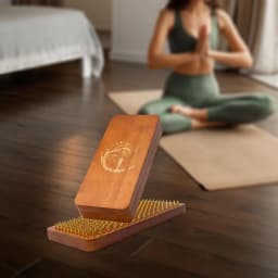 2Pcs Sadhu Board Wooden Yoga Board Foot Massage Board Meditation with Nails Home Gym Fitness Equipment for Standing Exercises