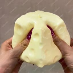 Jumbo Cheese Cube Stress Ball Big Cheese Shapeable Squeeze Ball Non-Bounce Fidget Toy ASMR Sensory Anti-Stress Christmas Gift