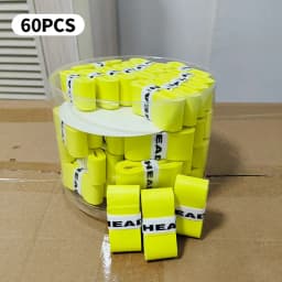 60pcs Universal Sweatbands Overgrip Anti-slip Tennis Racket Padel Shock Absorption Badminton Grips Slingshot Tennis Racket