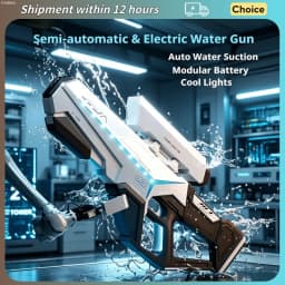 Electric LED Water Gun Automatic Water Suction Large-capacity Continuous Water Spray Summer Game Interaction Children's Gift
