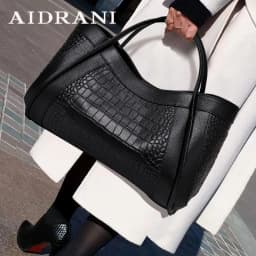 Aidrani New Women's Crocodile Pattern Handbag Simple and Elegant High Quality Cowhide Mother and Child Bag