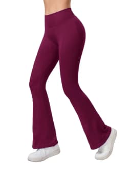 NCLAGEN Flares Scrunch Booty Women's Gym Leggings Seamless Fitness Workout Yoga Trousers Squat Proof Fashion Flared Pants