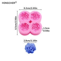 Carnation Flower Making DIY Resin Jewellery Accessories Silicone Mould Handmade Chocolate Flip Cake Baking Moulds