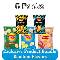 Lay's Potato Chips,Wave Chips 2.29/2.47oz(65/70g)*5 Packs Satisfying Snacks Office Snack Food Sale, Random shipment