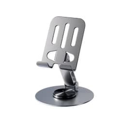 Universal All-Metal Aluminum 360° Rotating Mobile Phone Holder - Folding Double Shaft Design, Stable Anti-Slip Bracket