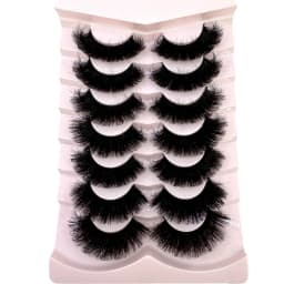 MKYDCG New 7 Pairs 15-25mm 3d Mink Lashes Faux Mink Lash Wispy Thick Natural Full Strip Lashes New Makeup Fluffy Mink Eyelashes