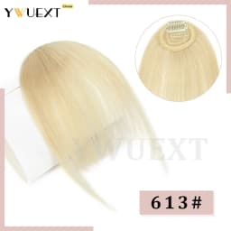 Clip In Human Hair Bangs Straight Hair Piece Machine Remy French Bangs for Women Easy to Wear and Remove Hairpiece Thin Hair