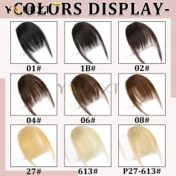 Clip In Human Hair Bangs Straight Hair Piece Machine Remy French Bangs for Women Easy to Wear and Remove Hairpiece Thin Hair