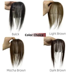 3D Full Coverage Human Hair Bangs Clips in Hairpieces for Women Wispy Bangs Hair Extensions for Thining Hair Daily Wear