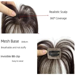 3D Full Coverage Human Hair Bangs Clips in Hairpieces for Women Wispy Bangs Hair Extensions for Thining Hair Daily Wear