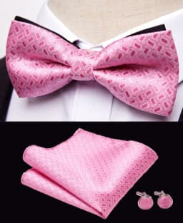 HUISHI Classic Blue Bowties For Men Paisley Floral Bow Tie Pocket Square Cufflinks Suit Set Wedding Party Plaid Solid Butterfly