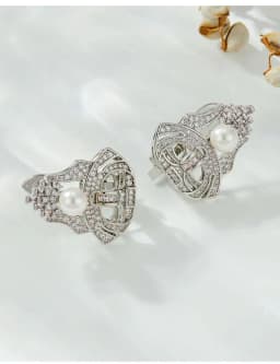 Vintage High-end Palace Style Brooch Men's Collar Clip Buckle Dual-purpose Broche Pearl Removable Pins Luxury Clothing Corsage