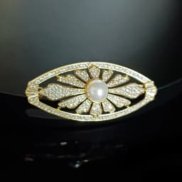 Vintage High-end Palace Style Brooch Men's Collar Clip Buckle Dual-purpose Broche Pearl Removable Pins Luxury Clothing Corsage