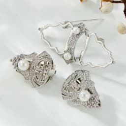 Vintage High-end Palace Style Brooch Men's Collar Clip Buckle Dual-purpose Broche Pearl Removable Pins Luxury Clothing Corsage