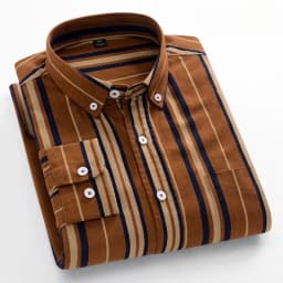 Fashion Korean Trends Casual Long-Sleeve Shirts for Men Slim Fit Plain Shirt 100% Cotton Plaid Striped Tops Soft Designer Clothe