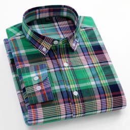 Fashion Korean Trends Casual Long-Sleeve Shirts for Men Slim Fit Plain Shirt 100% Cotton Plaid Striped Tops Soft Designer Clothe