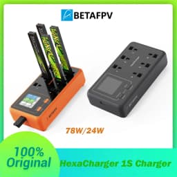 BETAFPV HexaCharger 1S Charger BT2.0/PH2.0 Ports 78W/24W PD 3.0 Charging for LiPo/LiHV 1S Whoop Battery