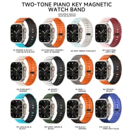 Magnetic Silicone Band for Apple Watch Ultra 3/2 49mm 46 45 44mm 42mm Adjustable Sport Strap for Iwatch Series 11 10 9 8 7 SE3